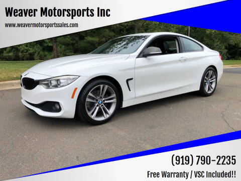 2014 BMW 4 Series for sale at Weaver Motorsports Inc in Cary NC