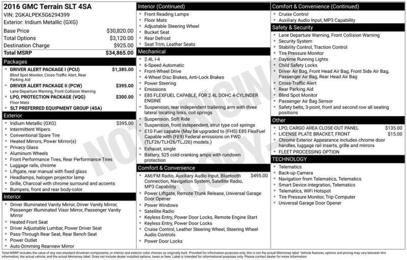 2016 GMC Terrain SLT
