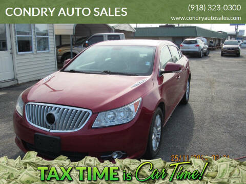 2012 Buick LaCrosse for sale at CONDRY AUTO SALES in Vinita OK