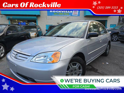 2002 Honda Civic for sale at Cars Of Rockville in Rockville MD