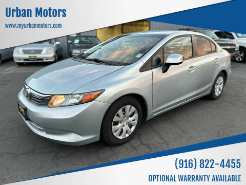 2012 Honda Civic for sale at Urban Motors in Sacramento CA