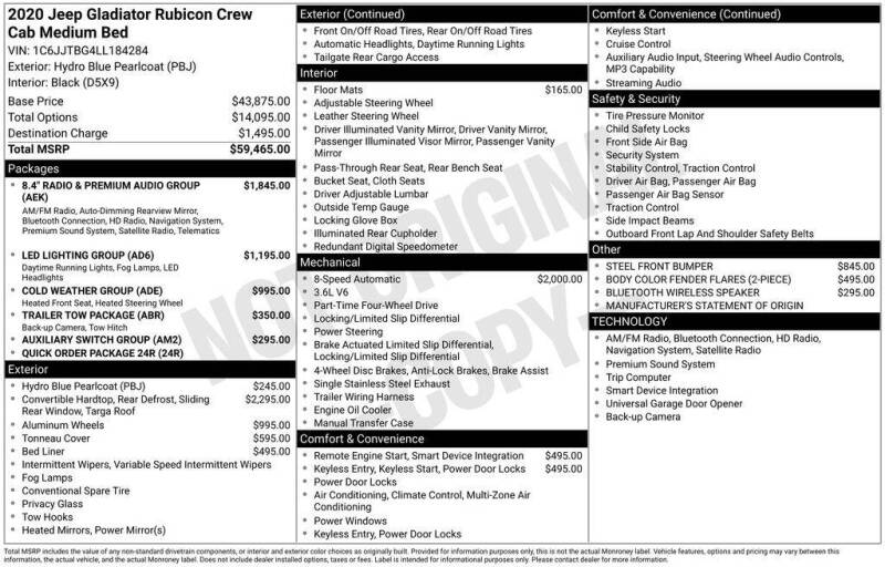 2020 Jeep Gladiator Rubicon