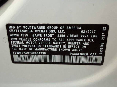 2017 Volkswagen Passat 1.8T R-Line