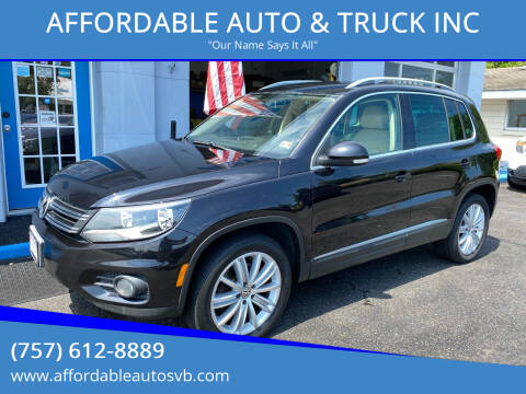 2012 Volkswagen Tiguan for sale at AFFORDABLE AUTO & TRUCK INC in Virginia Beach VA