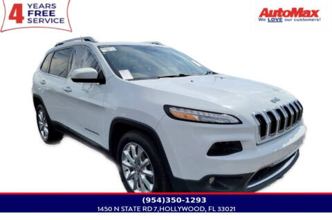 2016 Jeep Cherokee for sale at Auto Max in Hollywood FL