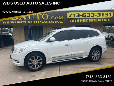 2017 Buick Enclave for sale at WB'S USED AUTO SALES INC in Houston TX