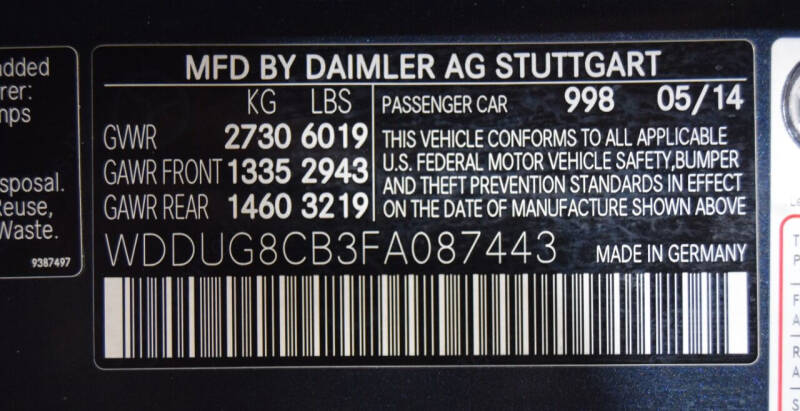 2015 Mercedes-Benz S-Class S 550