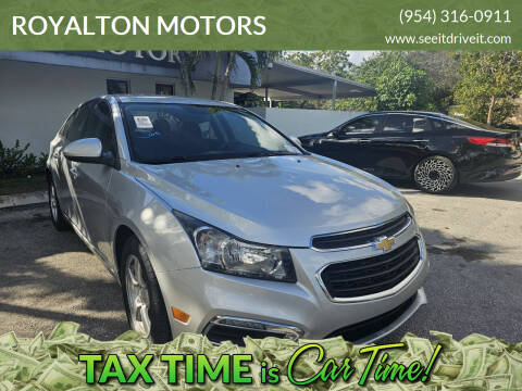 2016 Chevrolet Cruze Limited for sale at ROYALTON MOTORS in Plantation FL