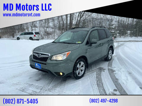 2015 Subaru Forester for sale at MD Motors LLC in Williston VT