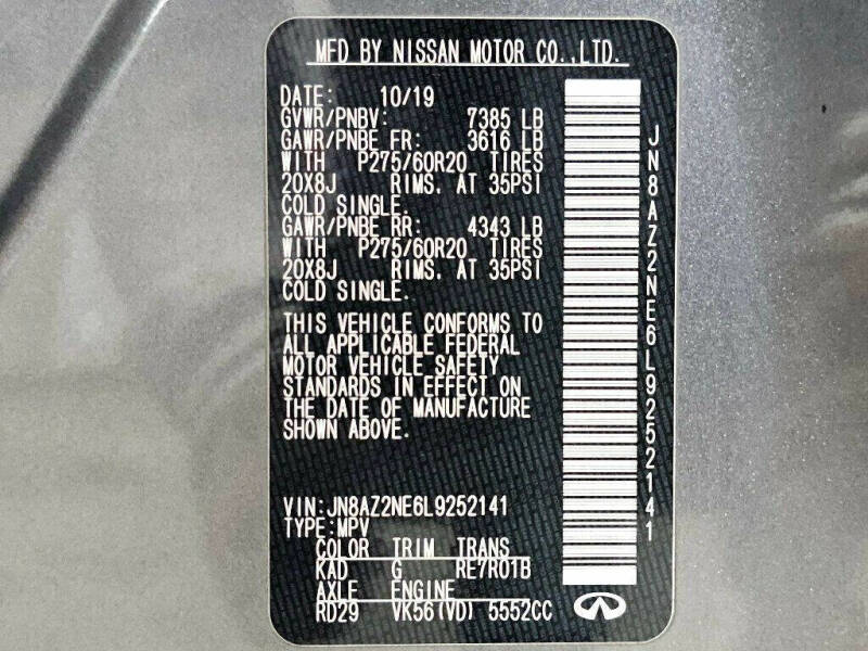 2020 Infiniti QX80 Luxe