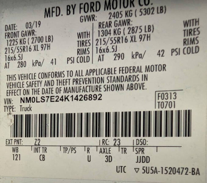 2019 Ford Transit Connect XL