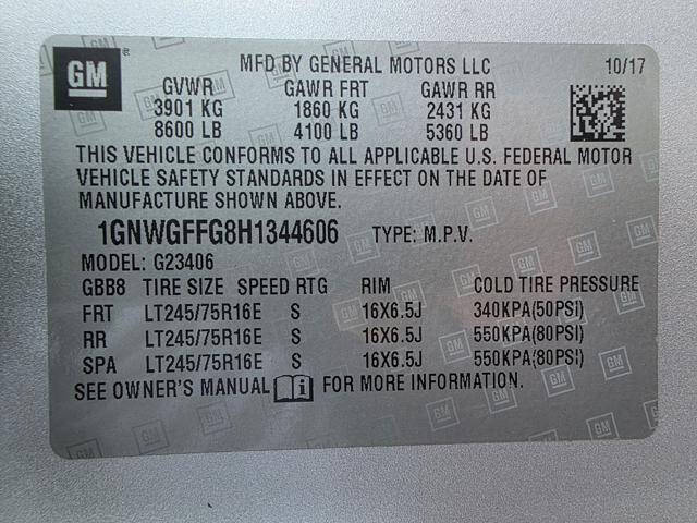 2017 Chevrolet Express LT 2500