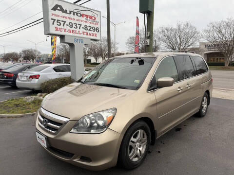 2005 Honda Odyssey for sale at AutoPro Virginia LLC in Virginia Beach VA