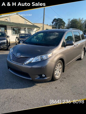 2017 Toyota Sienna for sale at A & H Auto Sales in Greenville SC