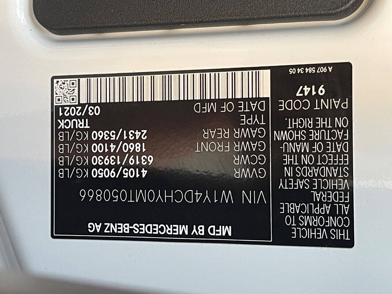2021 MERCEDES-BENZ Sprinter Van - $39,900