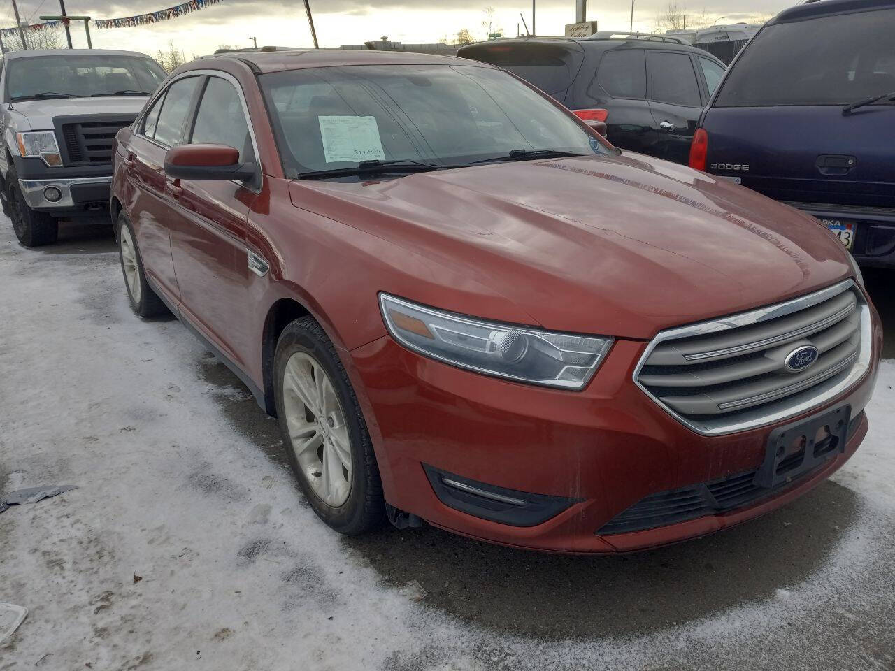 Red 2014 Ford Taurus SEL AWD SEL 4dr Sedan 2