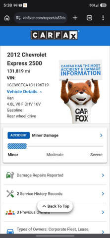 2012 Chevrolet Express 2500