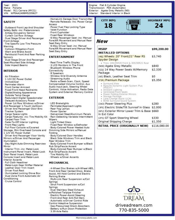 2021 Porsche 911 Carrera