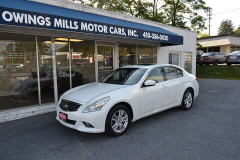 2012 Infiniti G37 Sedan for sale at Owings Mills Motor Cars in Owings Mills MD