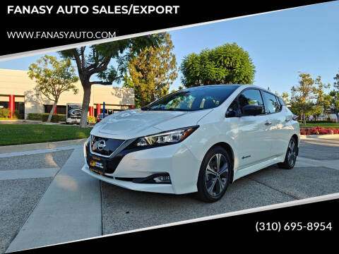 2018 Nissan LEAF for sale at FANASY AUTO SALES/EXPORT in Yorba Linda CA