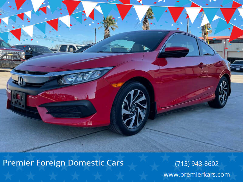 2018 Honda Civic for sale at Premier Foreign Domestic Cars in Houston TX