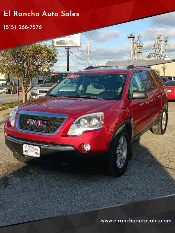 2012 GMC Acadia for sale at El Rancho Auto Sales in Des Moines IA