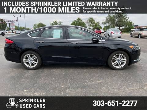 2018 Ford Fusion for sale at Sprinkler Used Cars in Longmont CO