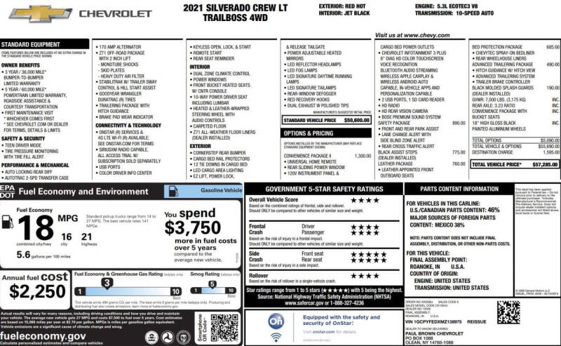 2021 Chevrolet Silverado 1500