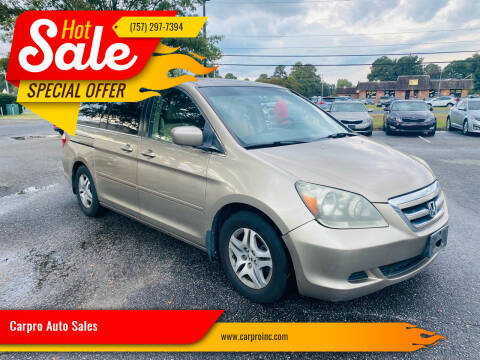 2005 Honda Odyssey for sale at Carpro Auto Sales in Chesapeake VA