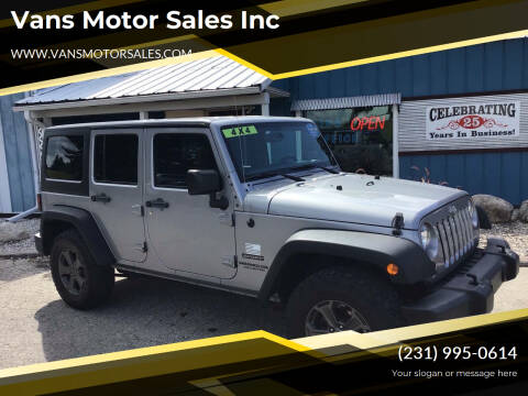 2016 Jeep Wrangler Unlimited for sale at Vans Motor Sales Inc in Traverse City MI