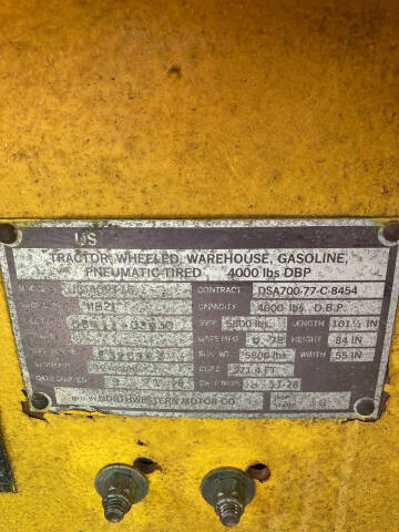 1978 Airport Tug with Snow Plow