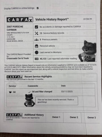 2007 Porsche Cayman