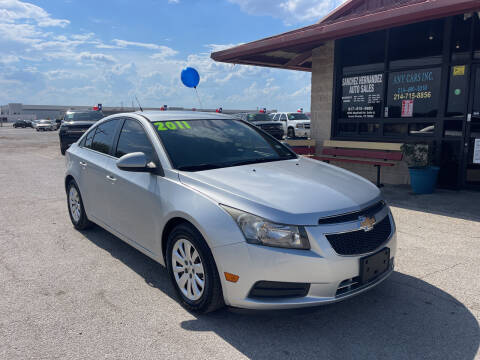 2011 Chevrolet Cruze for sale at Any Cars Inc in Grand Prairie TX