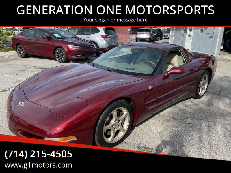 2003 Chevrolet Corvette for sale at GENERATION ONE MOTORSPORTS in La Habra CA