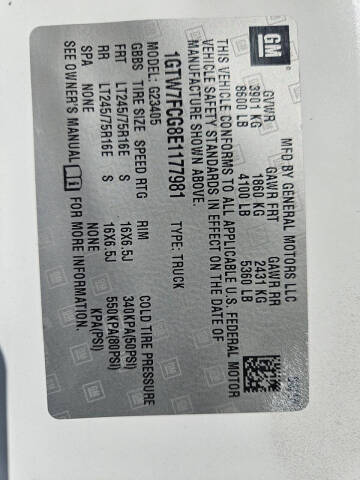 2014 GMC Savana 2500