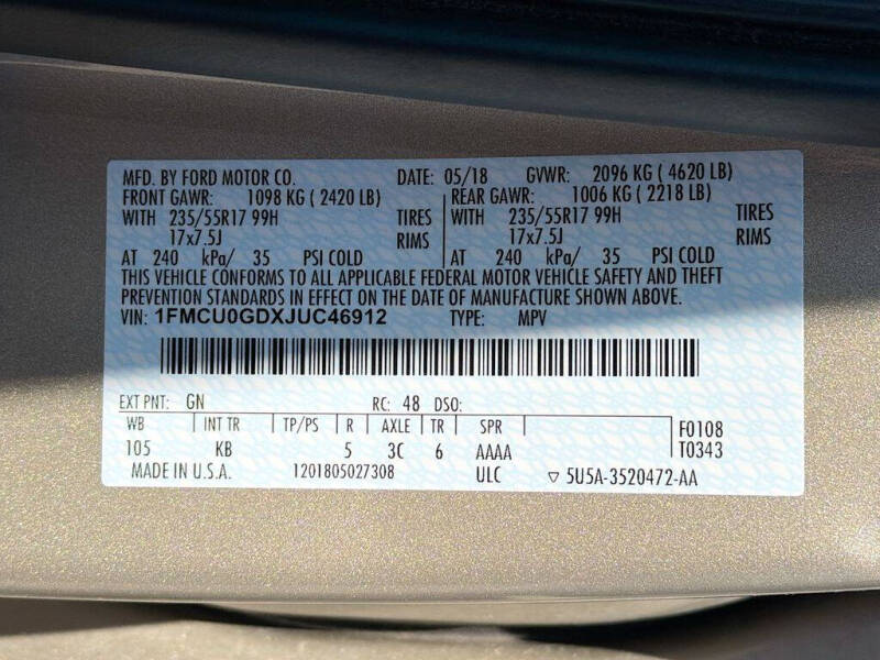 2018 Ford Escape SE