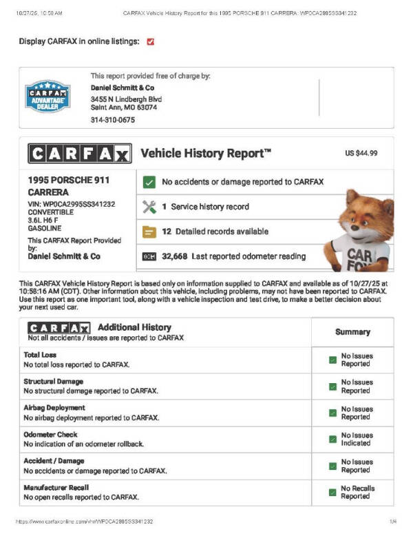 1995 Porsche 911 Carrera