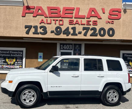 2015 Jeep Patriot for sale at Fabela's Auto Sales Inc. in South Houston TX