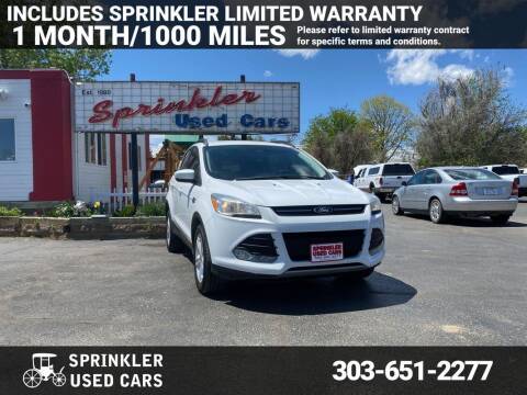 2016 Ford Escape for sale at Sprinkler Used Cars in Longmont CO