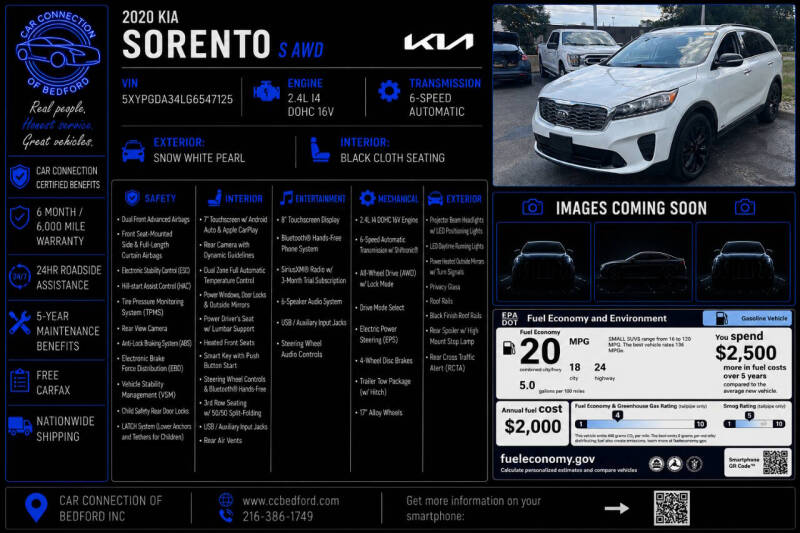 2020 Kia Sorento S V6