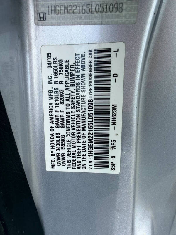 2005 Honda Civic Value Package