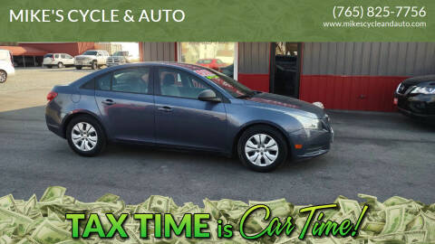 2013 Chevrolet Cruze for sale at MIKE'S CYCLE & AUTO in Connersville IN