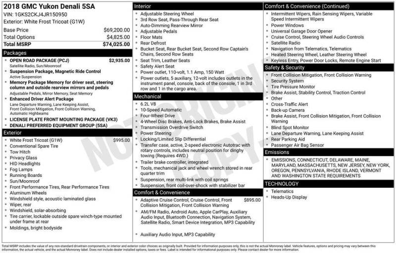 2018 GMC Yukon Denali