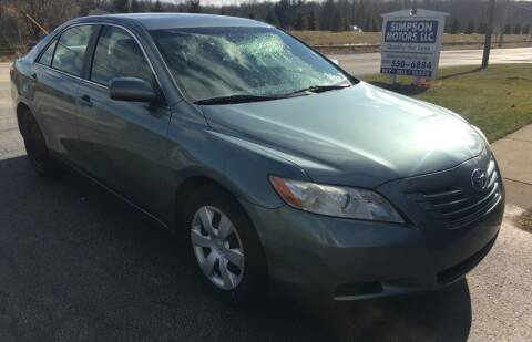 2007 Toyota Camry for sale at SIMPSON MOTORS in Youngstown OH