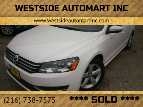 2012 Volkswagen Passat for sale at WESTSIDE AUTOMART INC in Cleveland OH