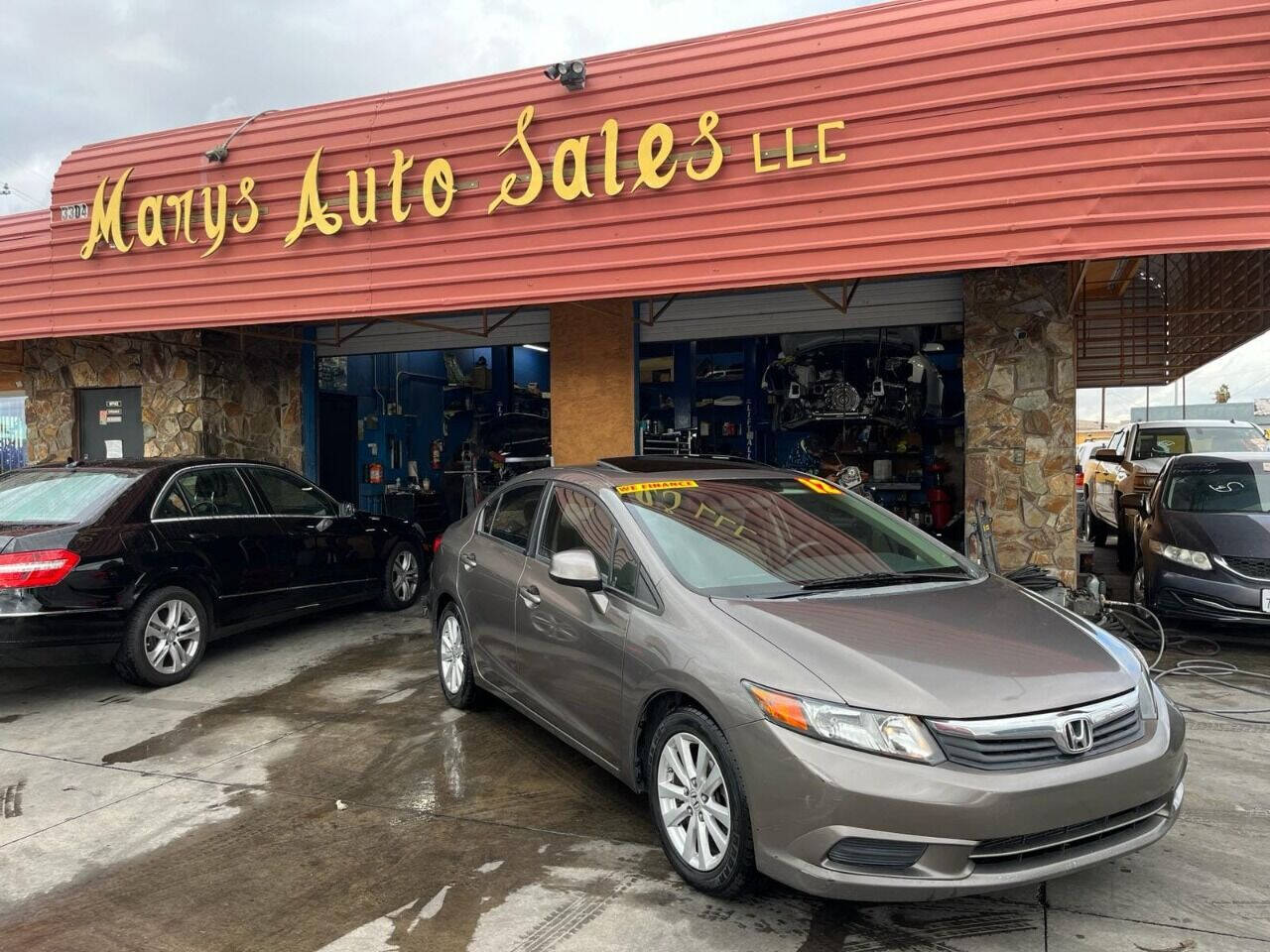 Pewter 2012 Honda Civic EX EX 4dr Sedan 1