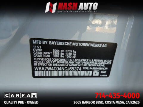 2022 BMW 7 Series 745e xDrive