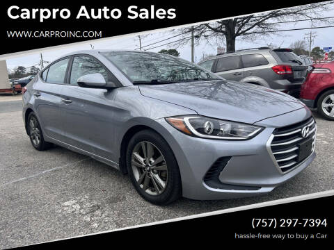 2017 Hyundai Elantra for sale at Carpro Auto Sales in Chesapeake VA