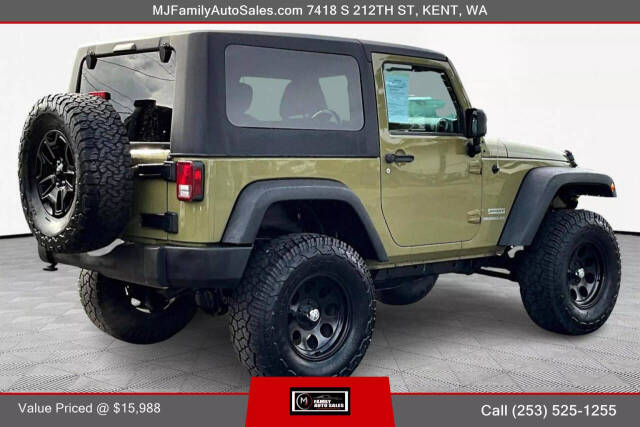 2013 Jeep Wrangler for sale at MJ FAMILY AUTO SALES in Kent, WA