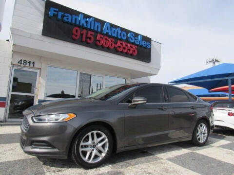 2016 Ford Fusion for sale at Franklin Auto Sales in El Paso TX